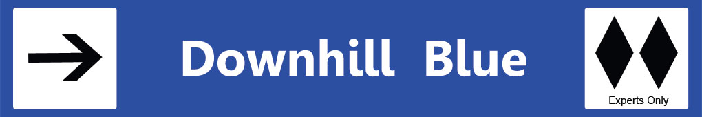 Downhill Blue sample ski sign