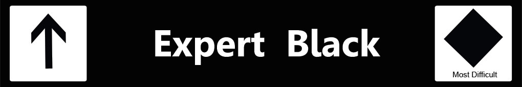Expert Black sample ski sign